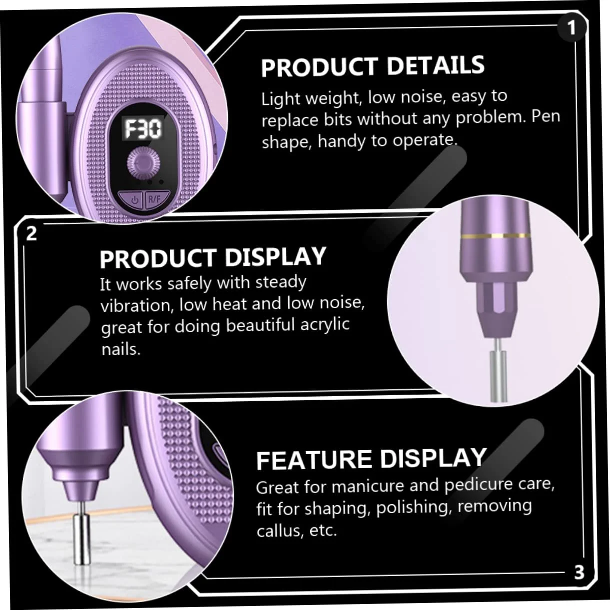 Электрическая маникюрная пилка WRITWAA, фото №6 Электрическая маникюрная пилка WRITWAA, фото №6