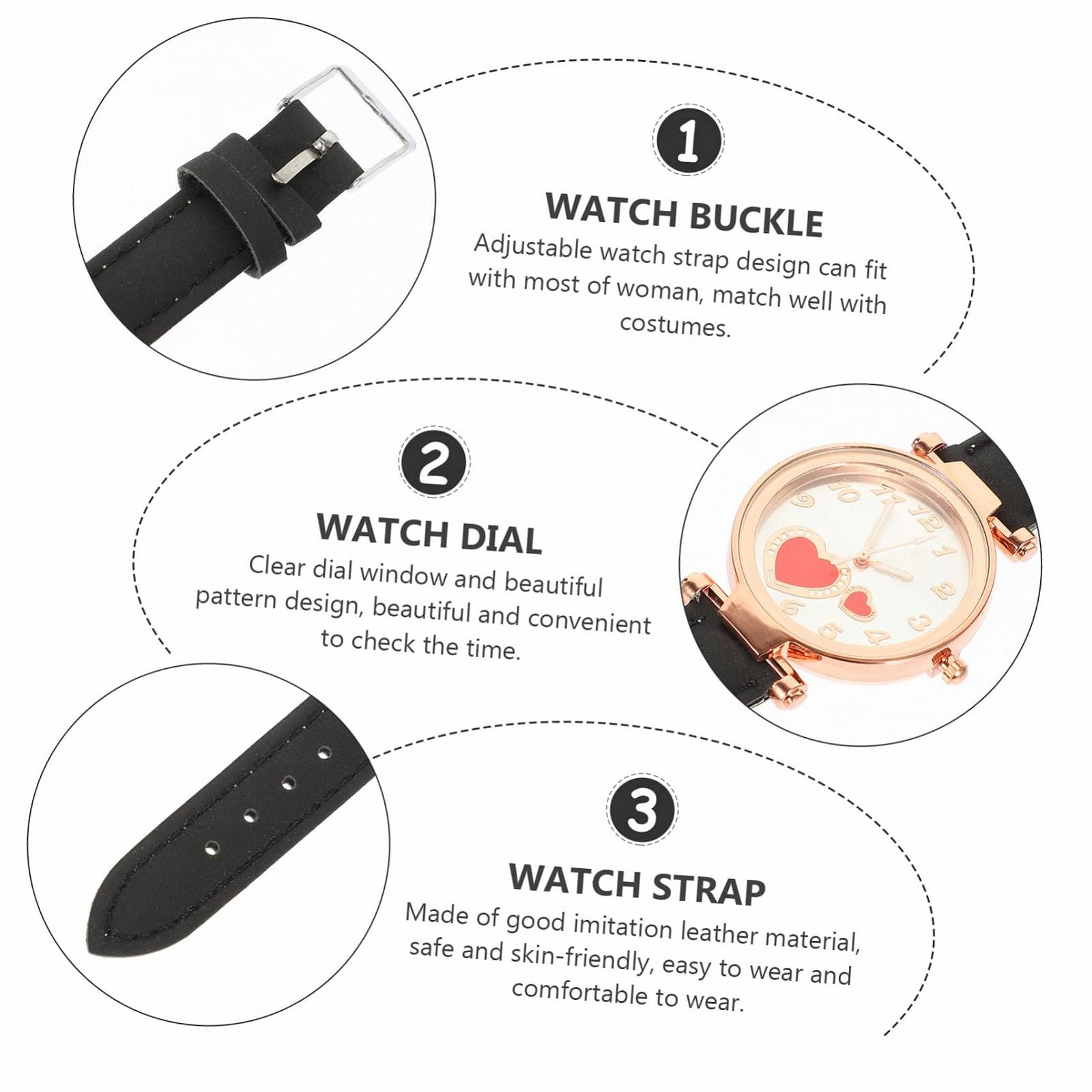 Женские часы Healvian Дизайн простой Ремешок коричневый Кварцевый, фото №8