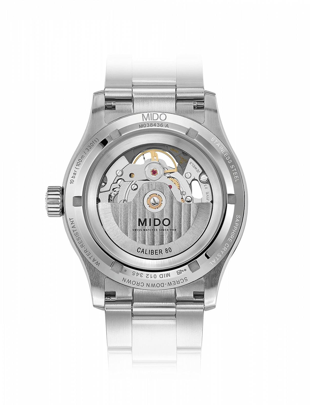 Годинник Mido Multifort Skeleton Vertigo M038.436.11.061.00 Чоловічий Автоматичний Сріблястий / чорний Браслет, фото №3