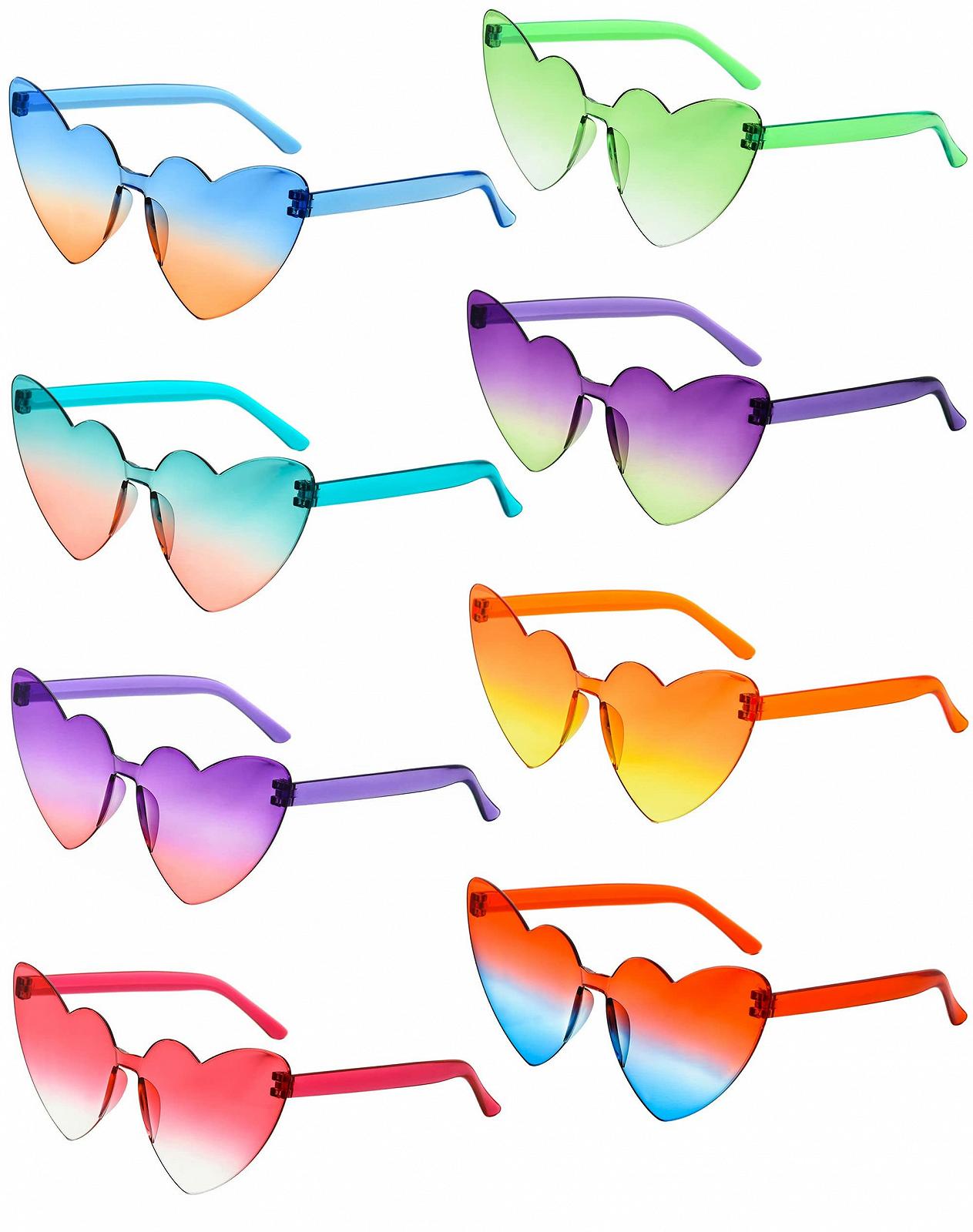 Сонцезахисні окуляри Unning Heart, жіночі, набір, у формі серця, фото №1