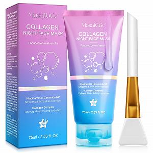 Нічна маска для обличчя Collagen, маска з колагеном для обличчя - Фото 1
