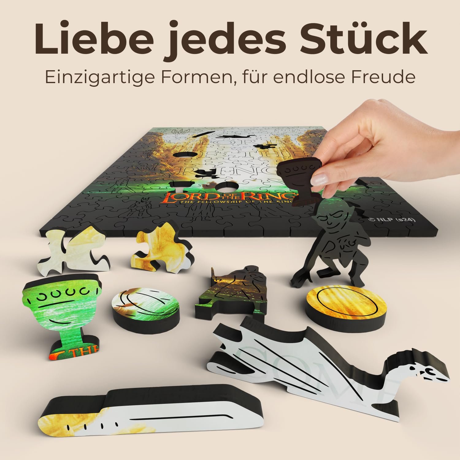 Деревянный пазл Crafthub Premium The Lord of The Rings The Gates of Argonath A3 205 деталей UV-печать 36.5 см x 27.3 см, фото №3