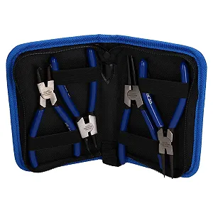 Набор плоскогубцев для внутренних/наружных стопорных колец 150 мм, 4 шт. в чехле - Фото 1