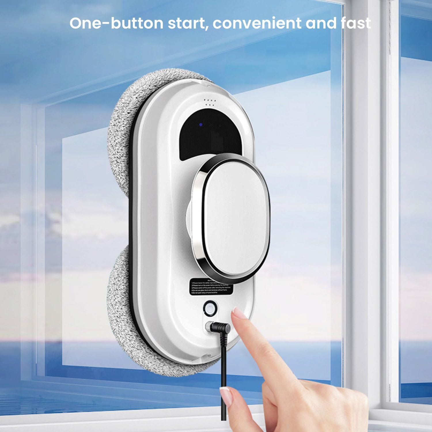 Робот для мойки окон, Intelligent Electric Window Cleaner с мощностью всасывания 5600 PA, дистанционным управлением, обнаружением краев и аварийной защитой питания, 0.35 м/мин робот для мойки стекла для окон, фото №4
