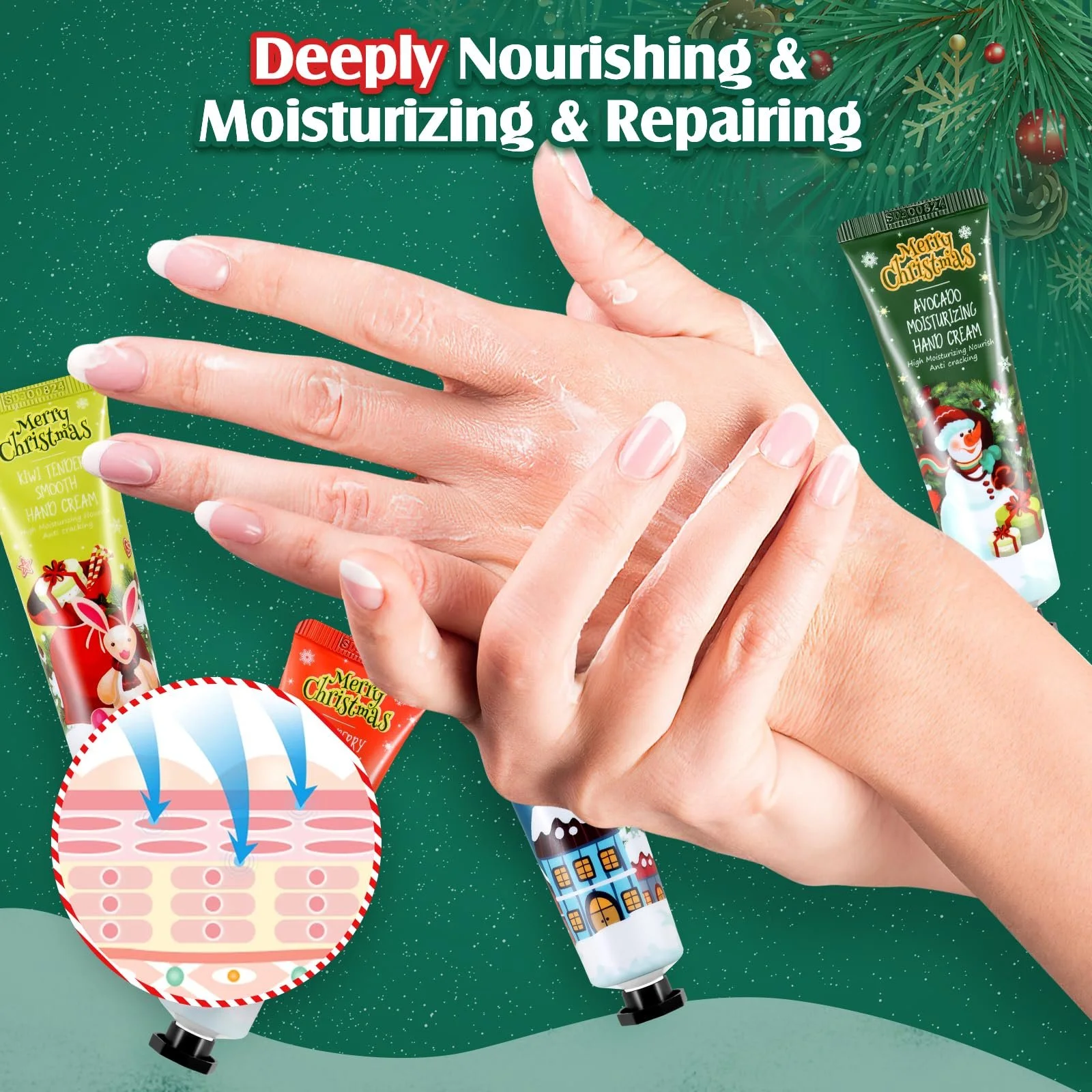 Набір кремів для рук Boobeen, 5 шт. Зволожуючий та живильний крем для рук з різними ароматами, фото №5