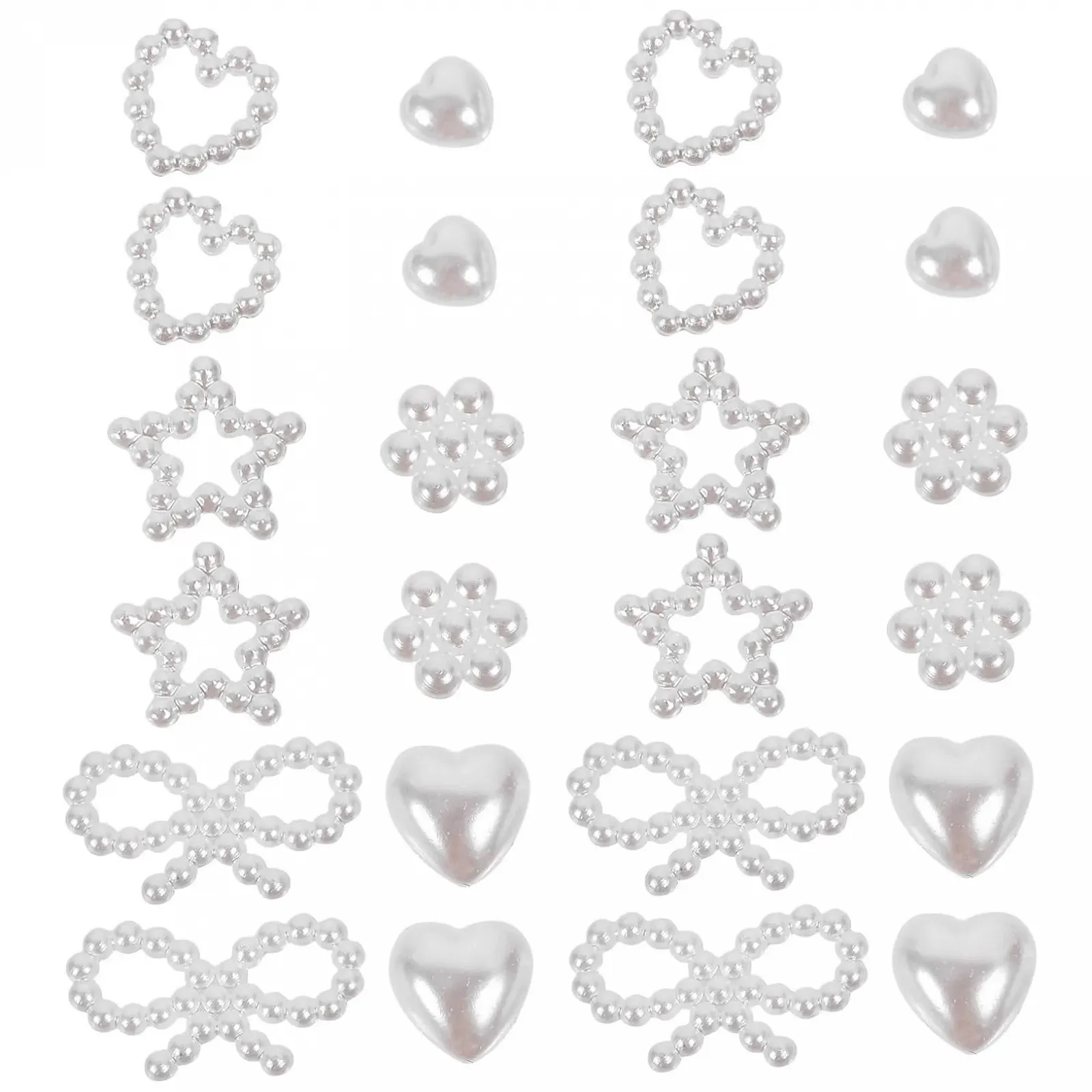 Набор для декора ногтей FRCOLOR Серебряные плоские стразы для лица, блестки, аксессуары для DIY дизайна ногтей, украшения для ногтей, ювелирные изделия, аксессуары для ногтей, белые жемчужины, фото №1