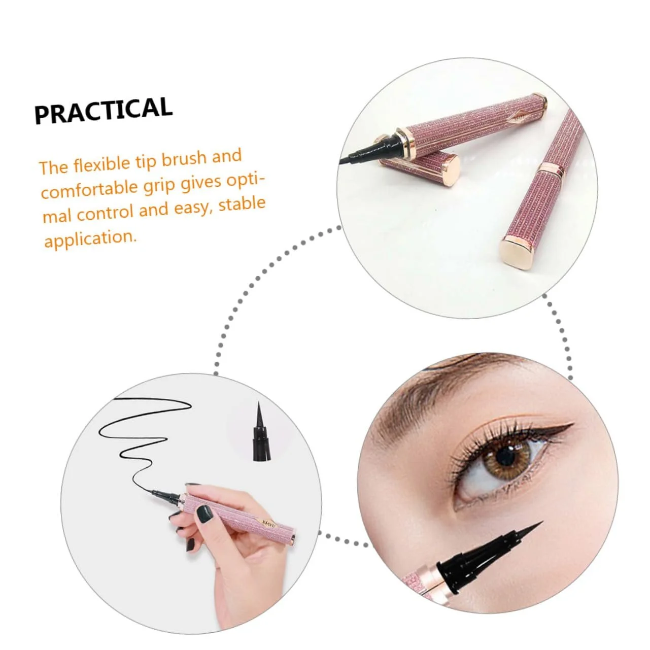 Подводка для глаз Beavorty 2st Черный Розовый, фото №2