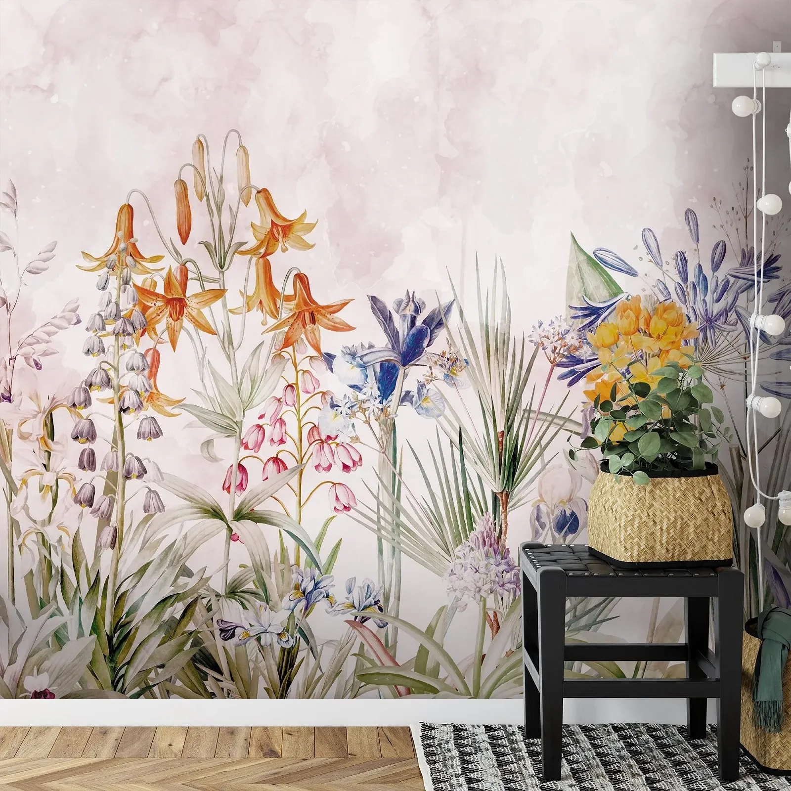 Фотообои Novart N9131011a Цветочная поляна 352 x 250 см Розовые, фото №9