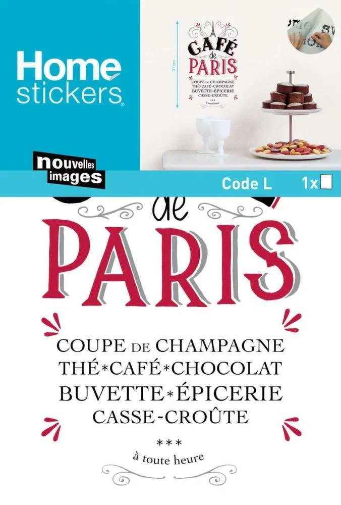 Перевідна наклейка DRAEGER PARIS 1886 Café de Paris Паперова декоративна Різнокольорова, фото №1 Перевідна наклейка DRAEGER PARIS 1886 Café de Paris Паперова декоративна Різнокольорова, фото №1