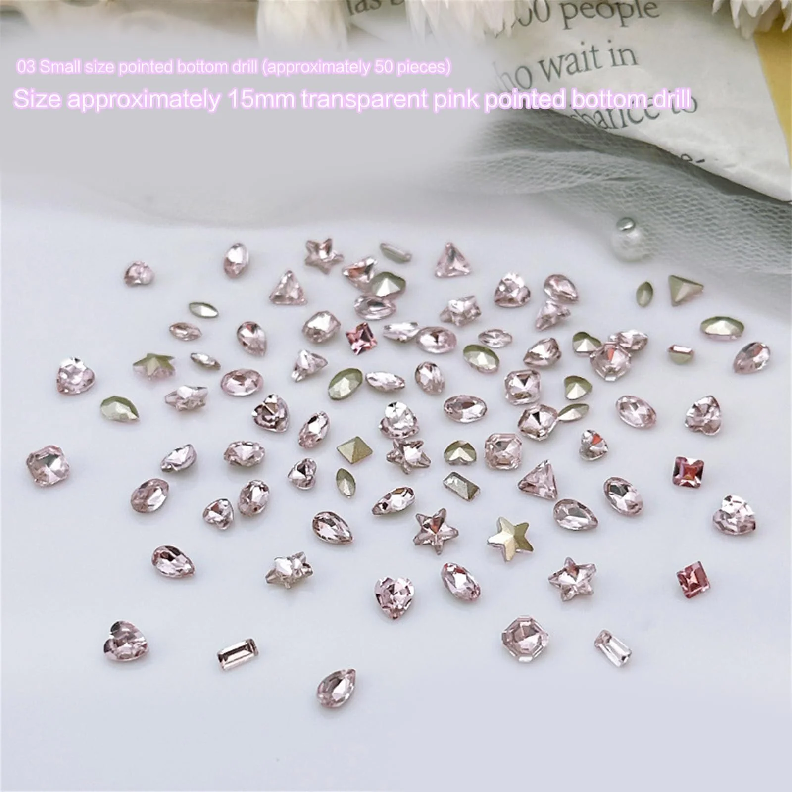 Стразы для ногтей Нерегулярные формы стекло бриллиант хрустальные украшения 3D шармы для ногтей, фото №6