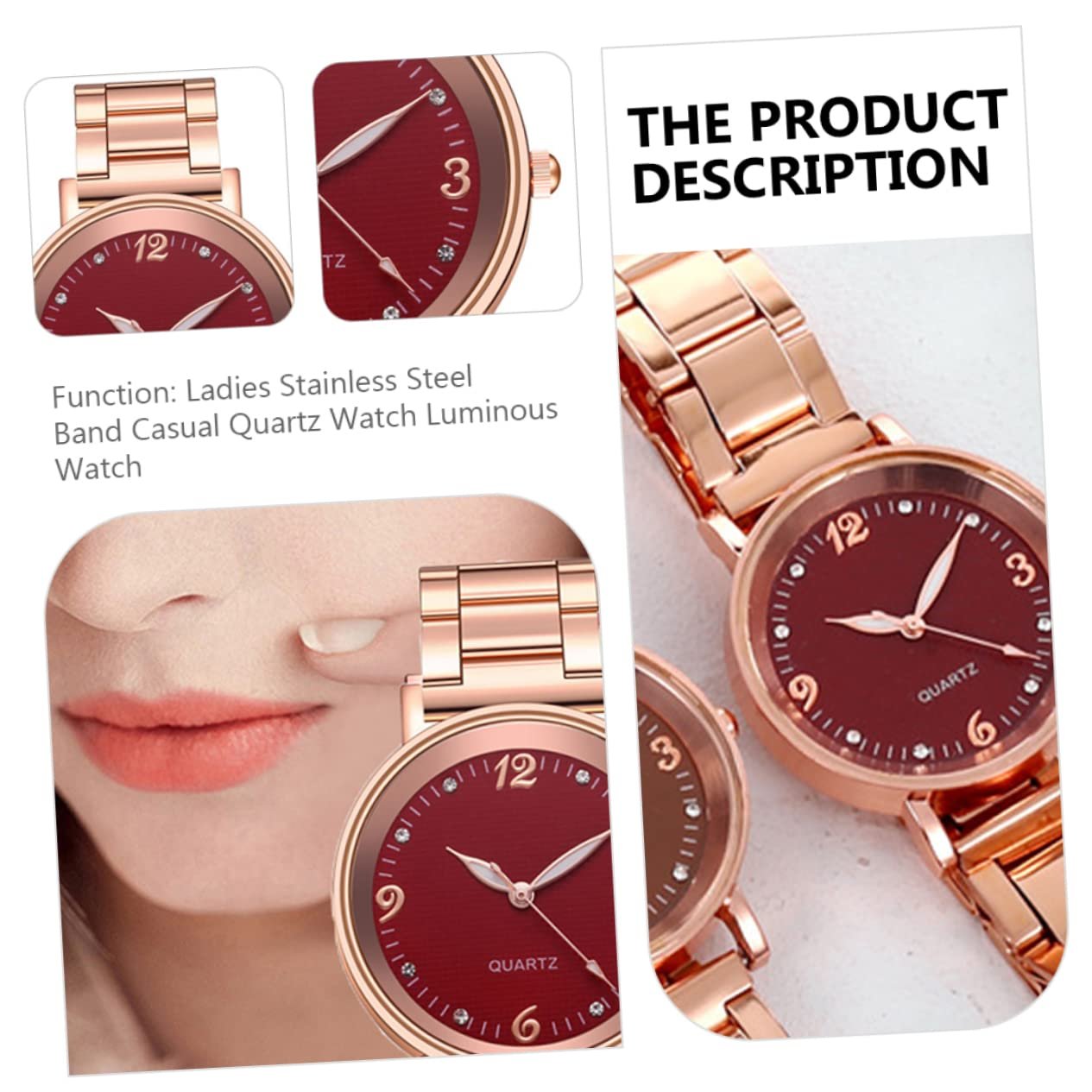 Женские наручные часы LIFKOME с окошком, люминесцентные, кварцевые, модные и дизайнерские, для дочери, жены, матери или подруг, фото №7