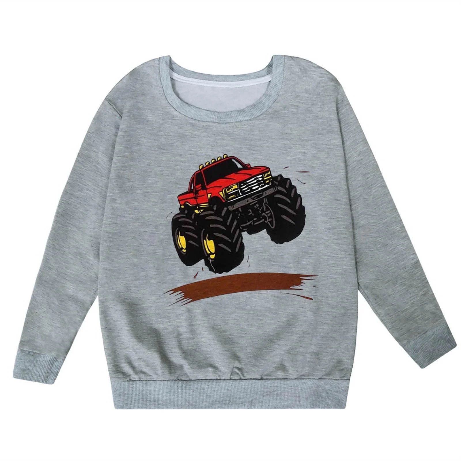 Пуловер для мальчиков 158 - Детская мода, личность, свободный, с принтом, круглый вырез, худи, свитшот с длинными рукавами, фото №1