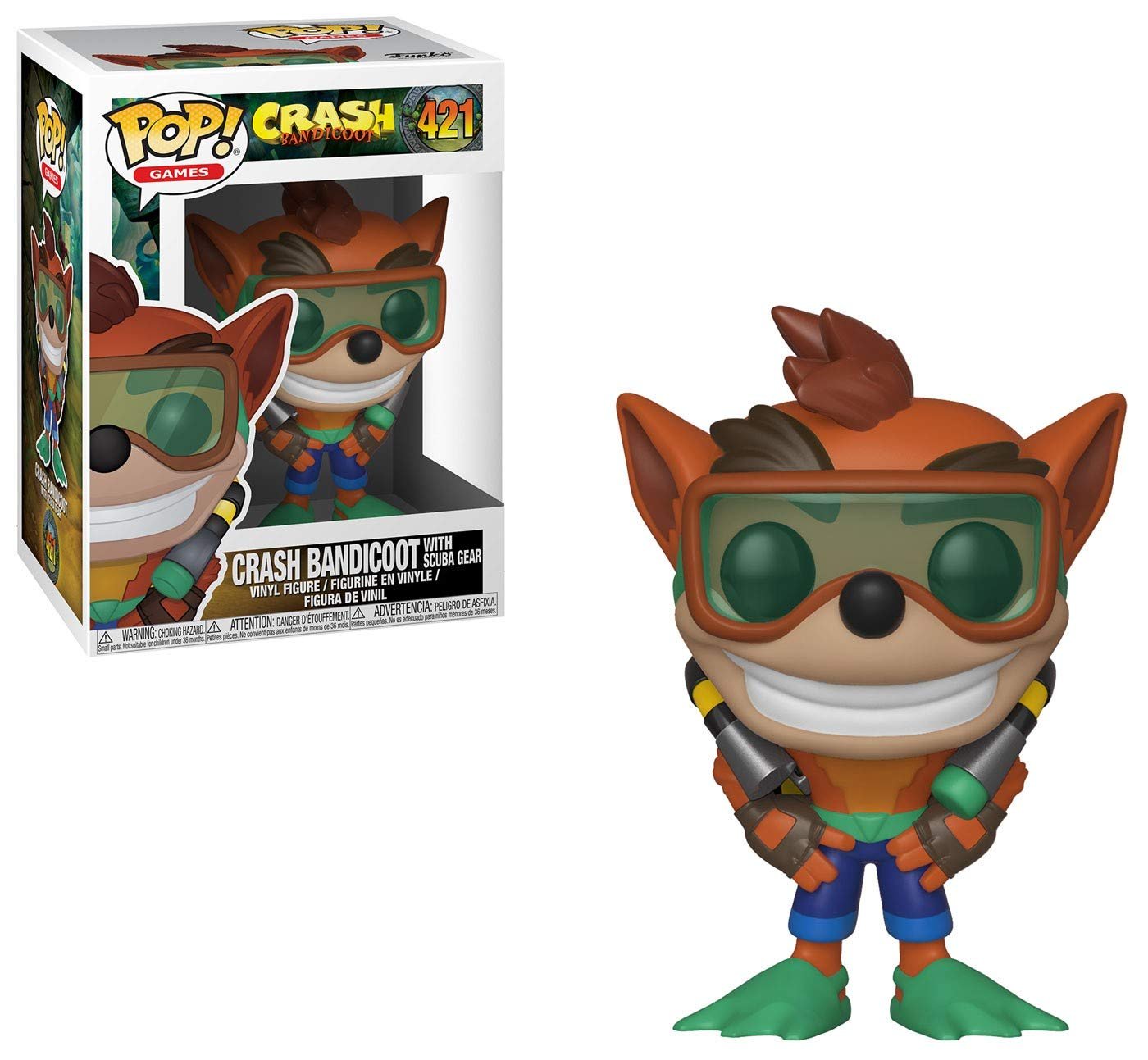 Фігурка Funko POP Vinyl Ігри Bandicoot Scuba Crash Multi, фото №1