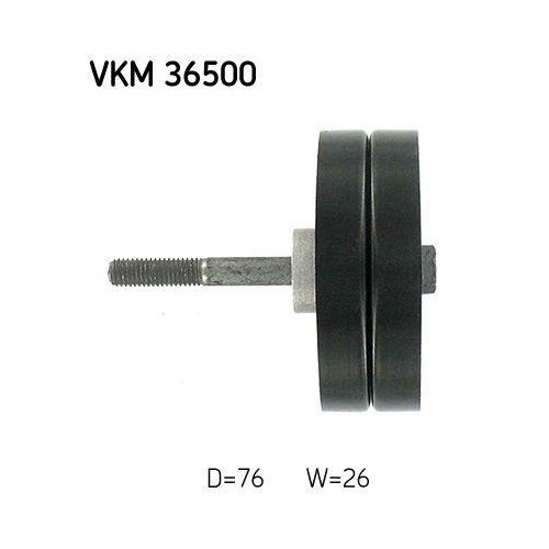 Ролик обвідний/напрямний поліклинового ременя SKF VKM 36500 для VOLVO центральний, фото №3