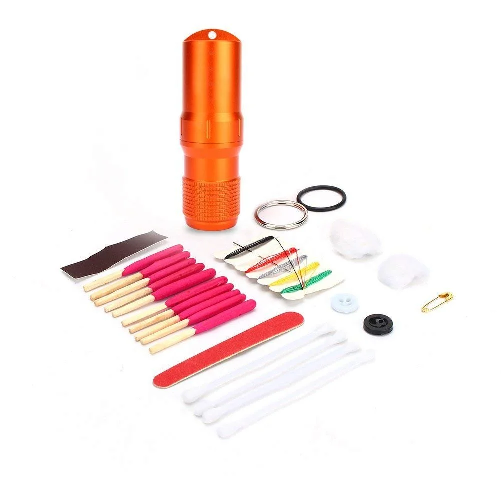 Футляр Yosoo Водонепроникний Контейнер-капсула для EDC інструментів, аварійний набір виживання, помаранчевий, фото №1