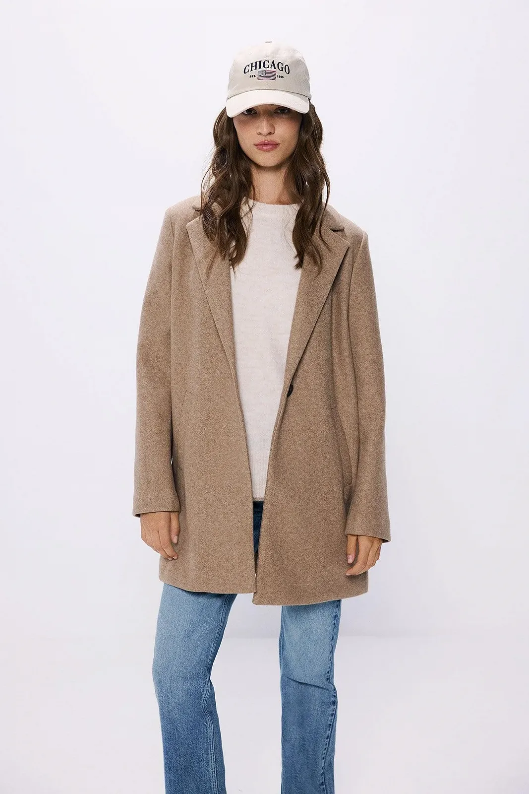 Пальто Springfield Regular Fit з прямим лацканом, фото №6