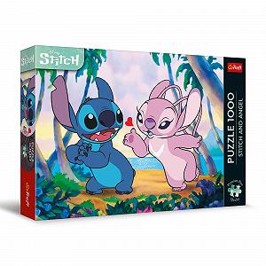 Пазл Trefl Premium Plus Quality Lilo & Stitch Stitch & Angel 1000 элементов 683 x 480 мм - Фото 1