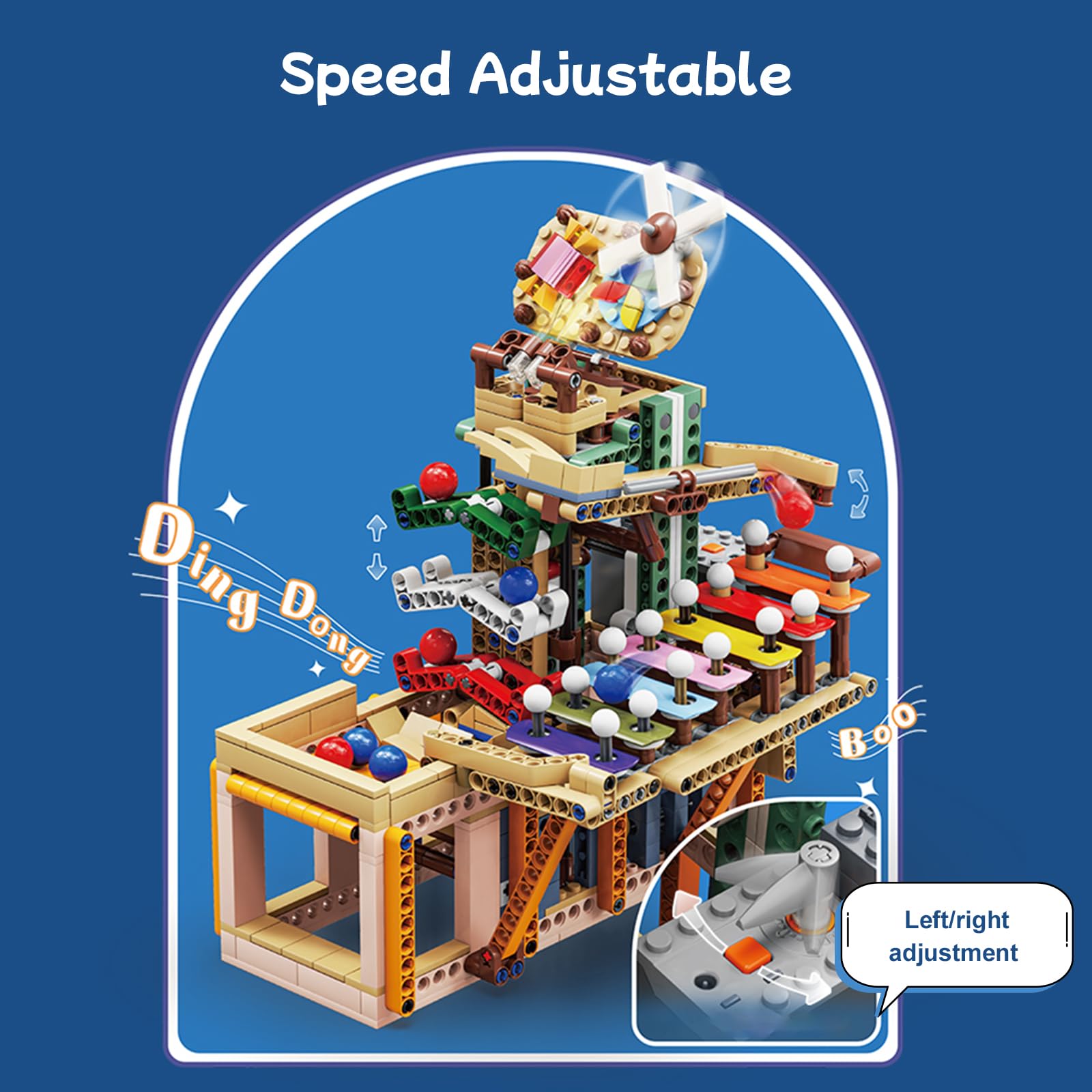 Игровой набор Hallisun Toy Building Block Set Marble Track 695 деталей, фото №6
