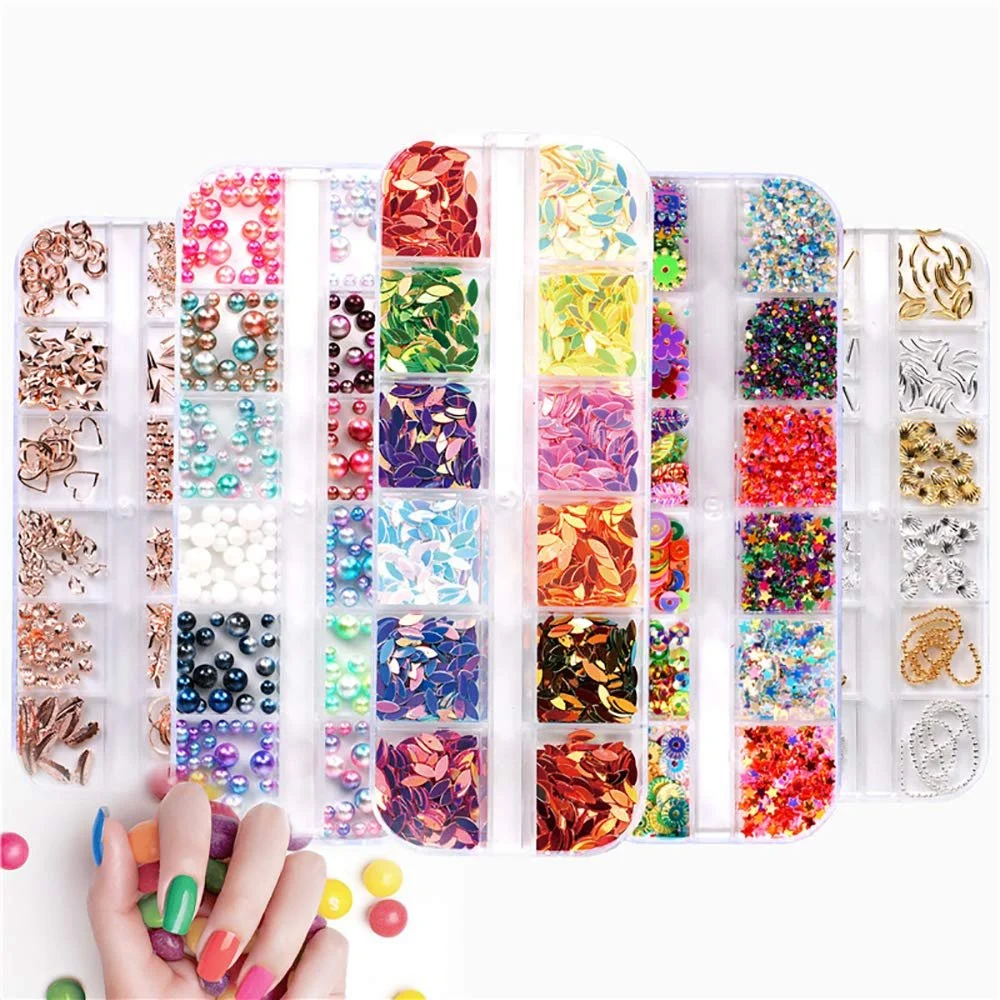3D Аксессуары для ногтей Бисер Стразы Блестки Заклепки Ювелирные изделия Металлические украшения для маникюра DIY, 4 шт, фото №4