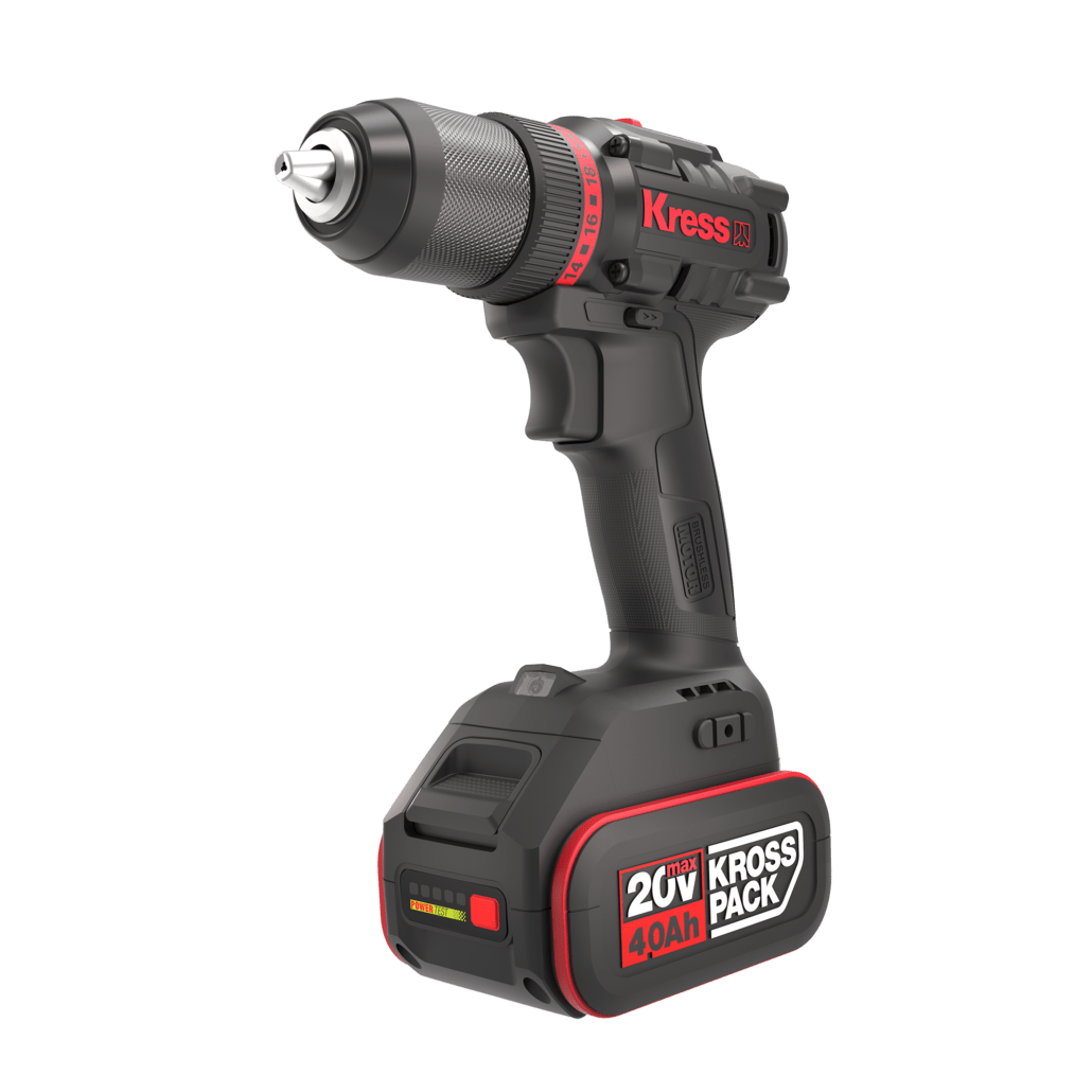 Комплект Дриль-шуруповерт акумуляторний Kress KUA71 / 20В / 60 Нм / Безщітковий / 2 швидкості + перфоратор акумуляторний  Kress KUC50.91 / BL / 1.7Дж / Чорний, фото №2