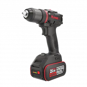 Дриль-шуруповерт акумуляторний Kress KUA71 / 20В / 60 Нм / Безщітковий / 2 швидкості / Кейс / Чорний synthetic.ua - Фото 1