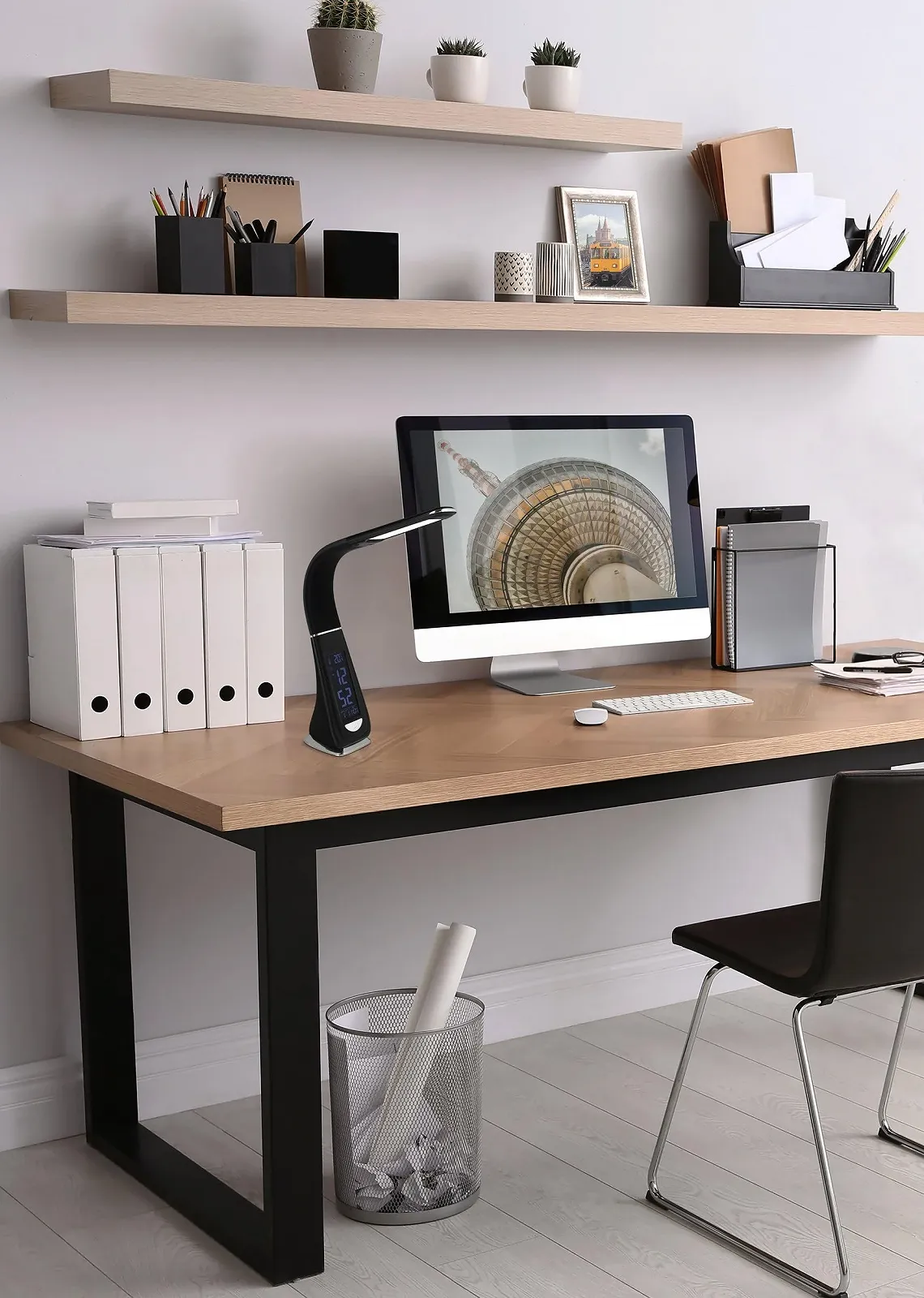 Настольная светодиодная лампа Eglo Cognoli пластик черная, фото №3