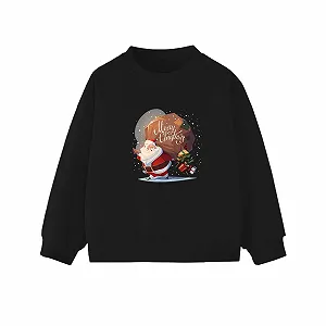 Свитшот для девочек с принтом, с длинными рукавами, круглым вырезом, мягкий, повседневный верх для зимы/отпуска с графическим принтом для подростков и детей - Фото 1