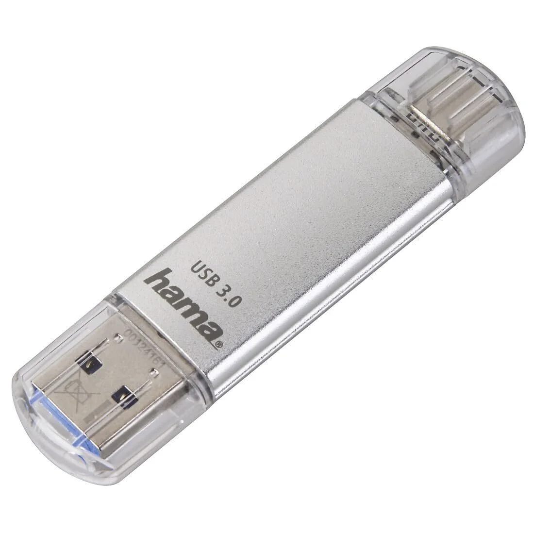 USB-накопичувач Hama C-Laeta 16GB USB 3.0/3.1 Type-C Silver, фото №1 USB-накопичувач Hama C-Laeta 16GB USB 3.0/3.1 Type-C Silver, фото №1