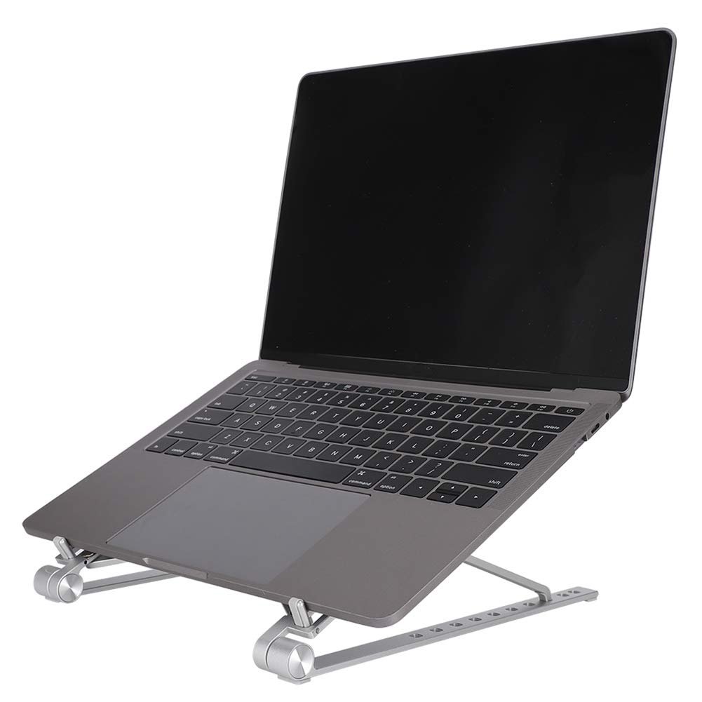 Підставка для ноутбука Denash з міцного алюмінієвого сплаву, срібляста, з ергономічним дизайном для домашнього офісу, фото №7