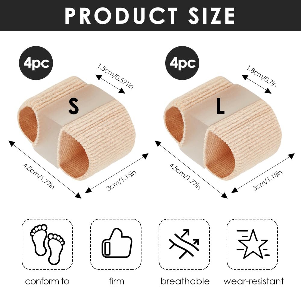 Роздільник для пальців ніг 8 шт Силікон Нейлон Зручний та дихаючий, фото №2