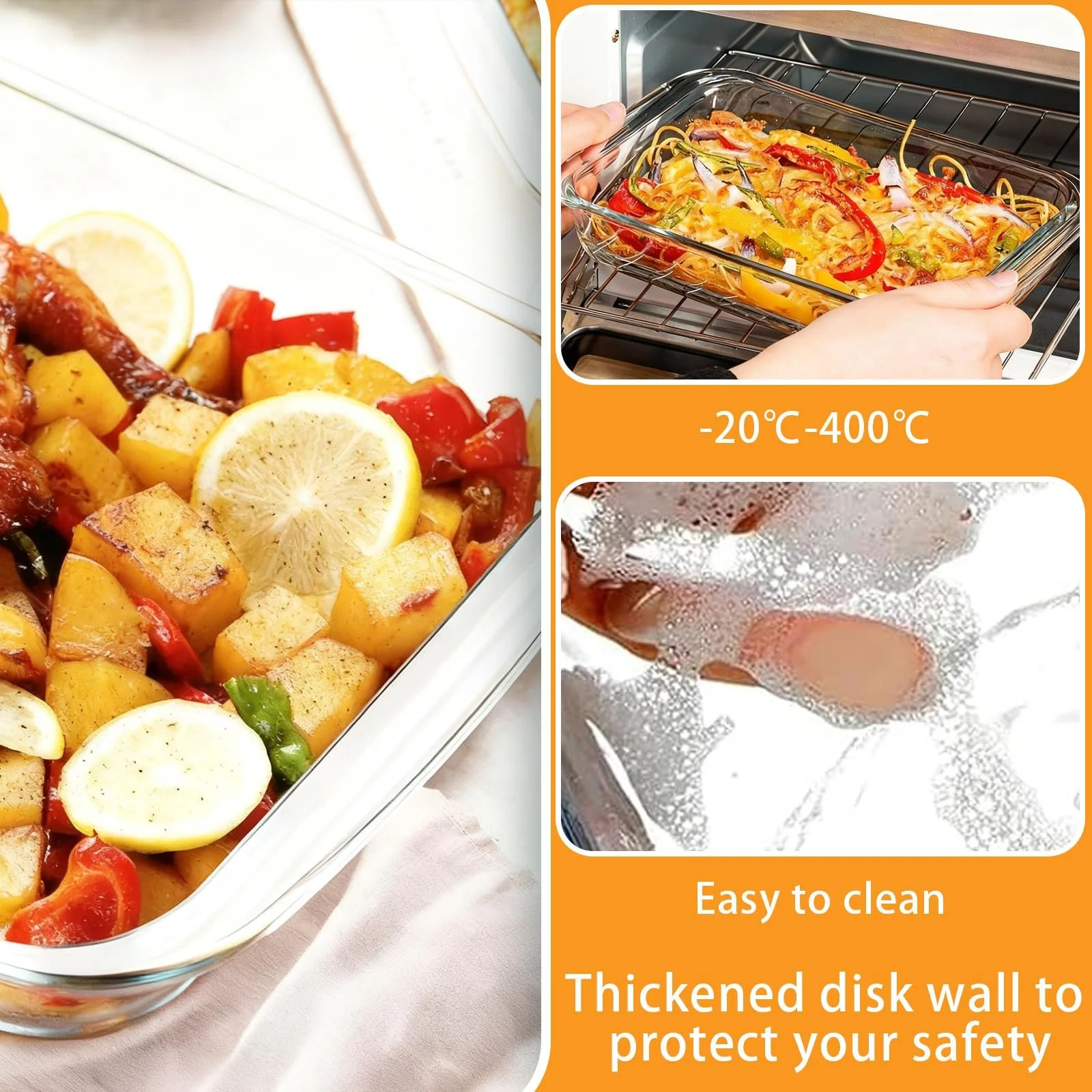 Форма для запекания Glass Oven Dish 1.6 л Стеклянная прямоугольная с крышкой Прозрачная, фото №3 Форма для запекания Glass Oven Dish 1.6 л Стеклянная прямоугольная с крышкой Прозрачная, фото №3