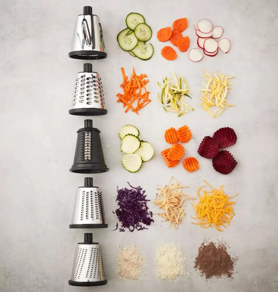 Барабанна терка NAEM з 4 насадками, фото №2