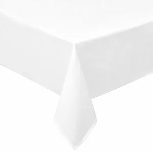 Скатертина MODERNO Gastro 130 x 280 см 100% бавовна дамаст гладка біла - Фото 1