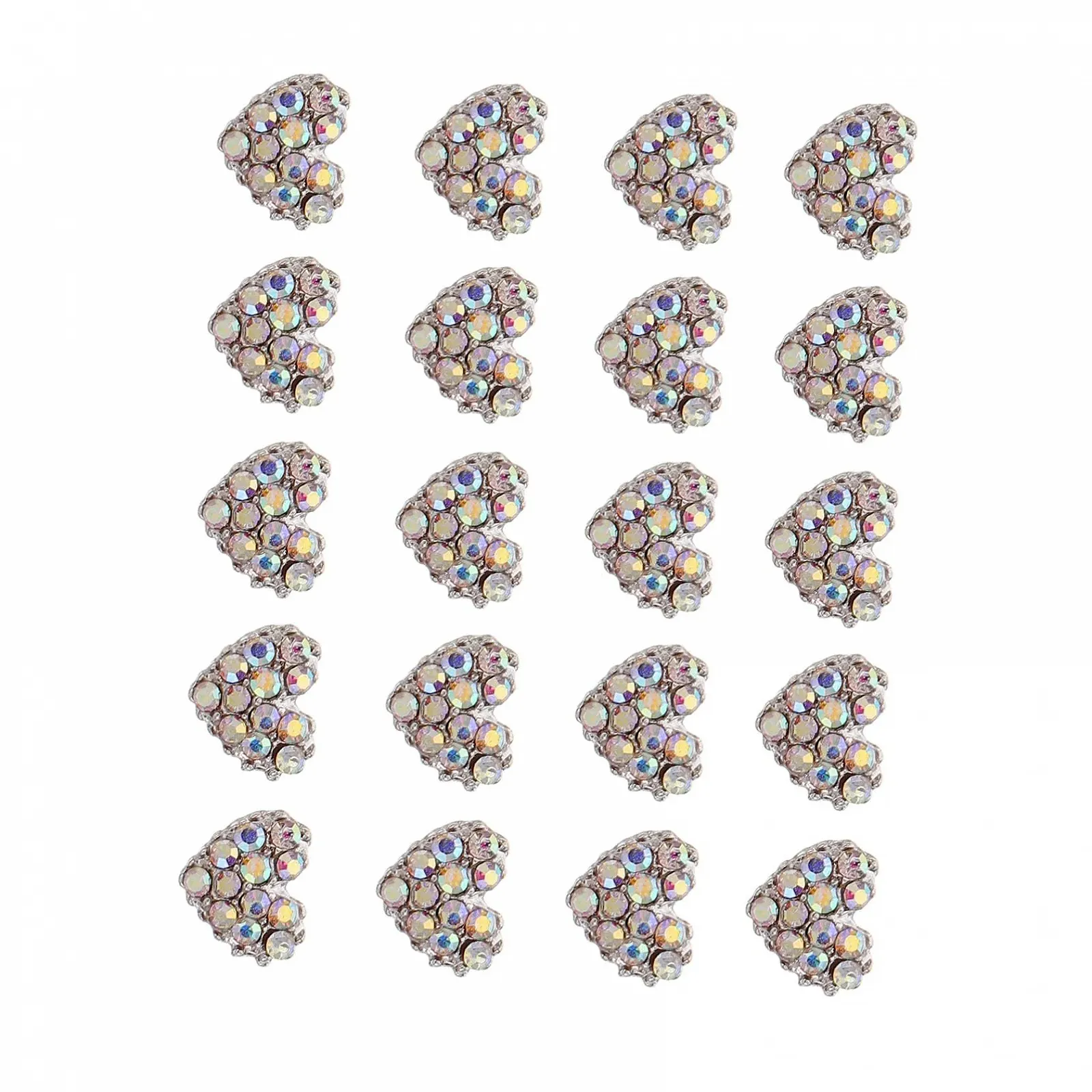 Стразы для ногтей Housoutil 20 шт., сердце, украшения для маникюра, блестящие для самодельного маникюра, вечерние украшения для ногтей, фото №1