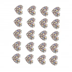 Стразы для ногтей Housoutil 20 шт., сердце, украшения для маникюра, блестящие для самодельного маникюра, вечерние украшения для ногтей - Фото 1