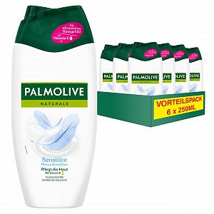 Крем-гель для душа Palmolive Naturals Sensitive увлажняющий с молочком 6 х 250 мл - Фото 1