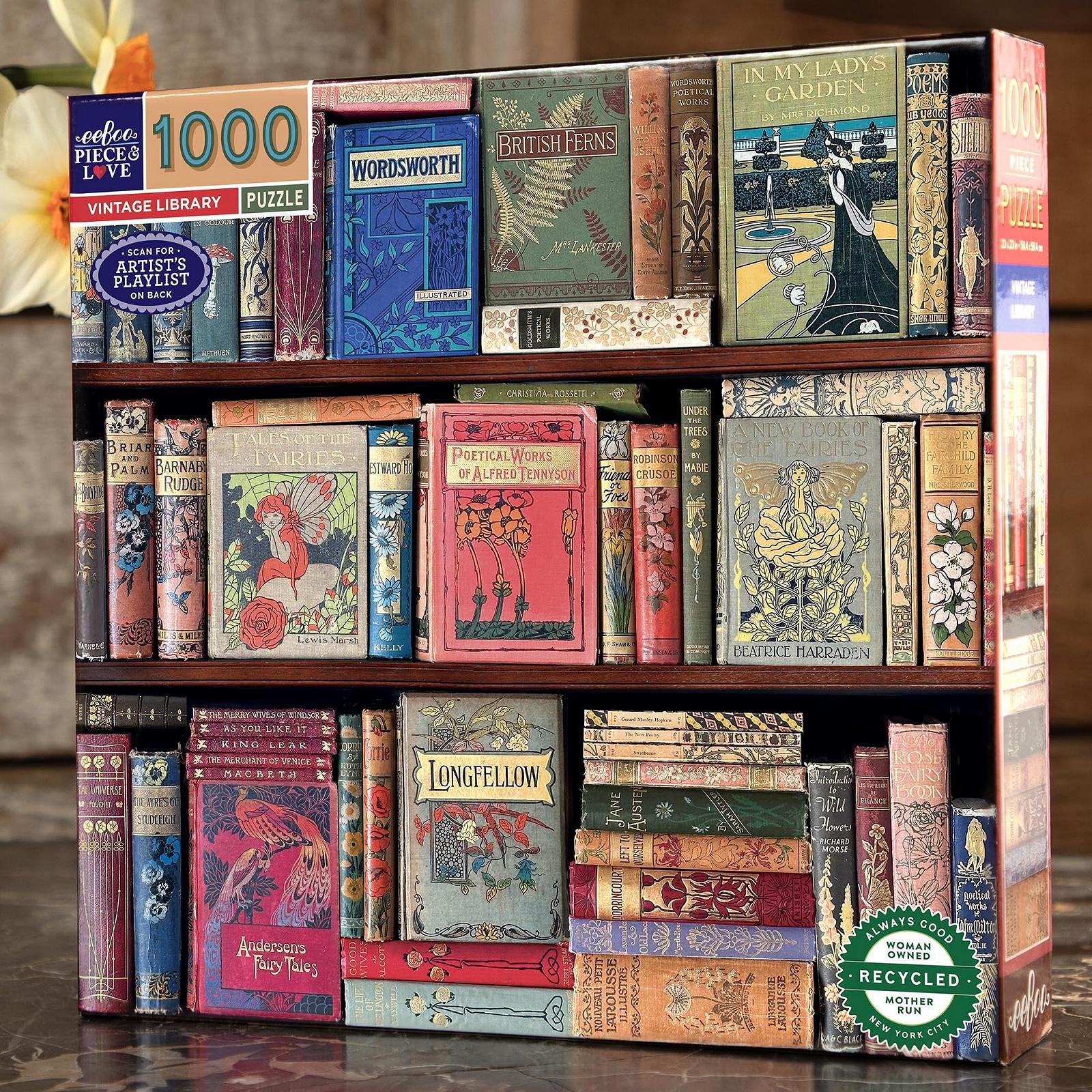 Пазл eeBoo PZTVTL Vintage Library 1000 деталей 58.5 см Різнокольоровий, фото №4