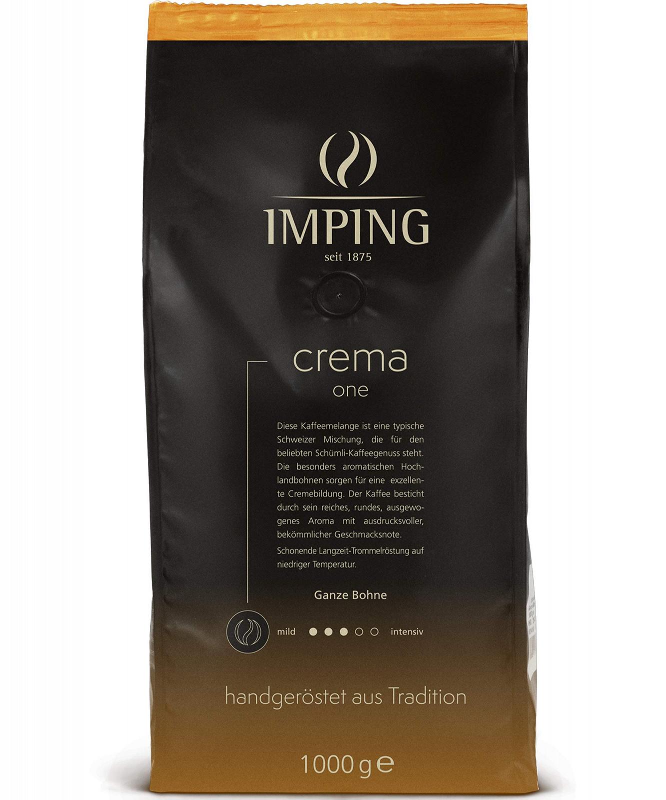 Кава в зернах Crema One Schümli Суміш Swiss Blend 1 кг 70% арабіка 30% робуста, фото №1