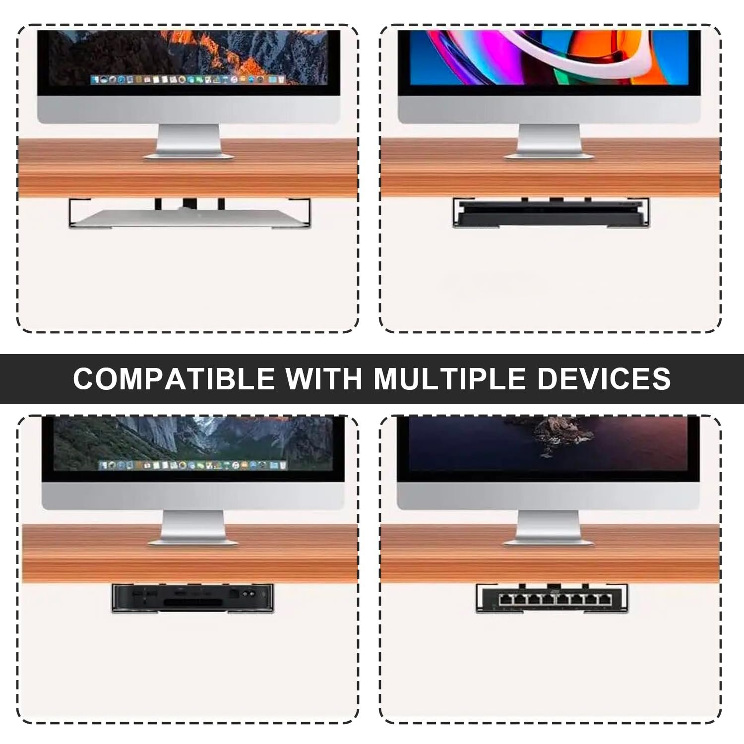 Держатель для ноутбука под стол Алюминиевая полка-держатель с винтом Совместим с 0-40 мм Черный, фото №5 Держатель для ноутбука под стол Алюминиевая полка-держатель с винтом Совместим с 0-40 мм Черный, фото №5