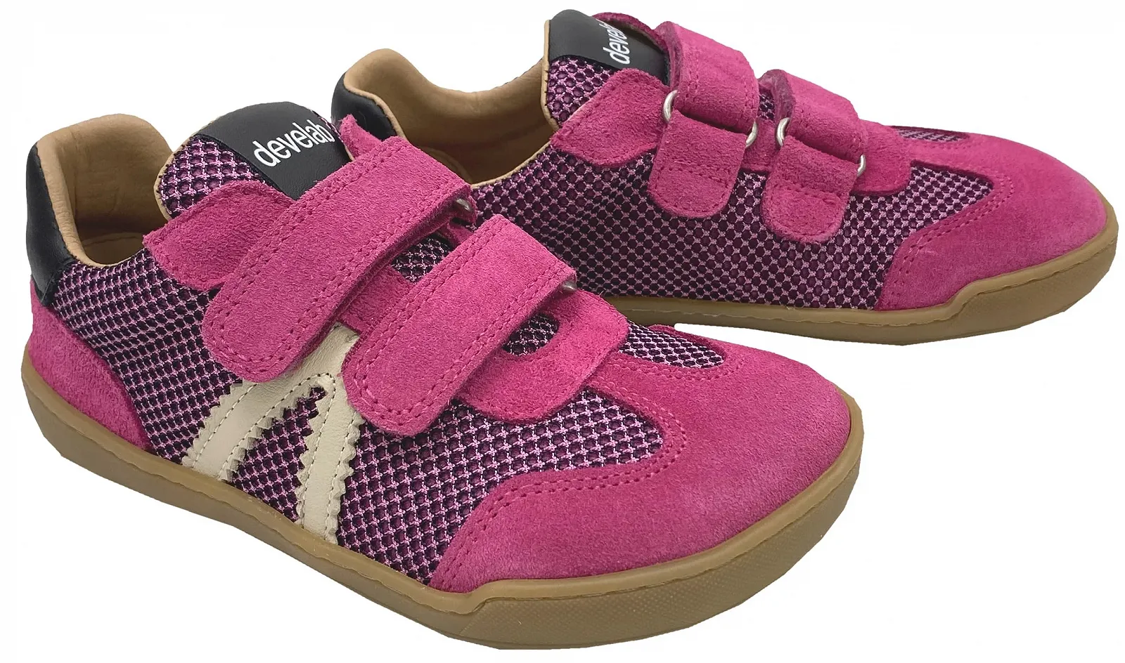 Мокасины Trendy Без подошвы Двойная липучка с декоративными полосками из кожи и сетчатой отделки 43043, фото №2