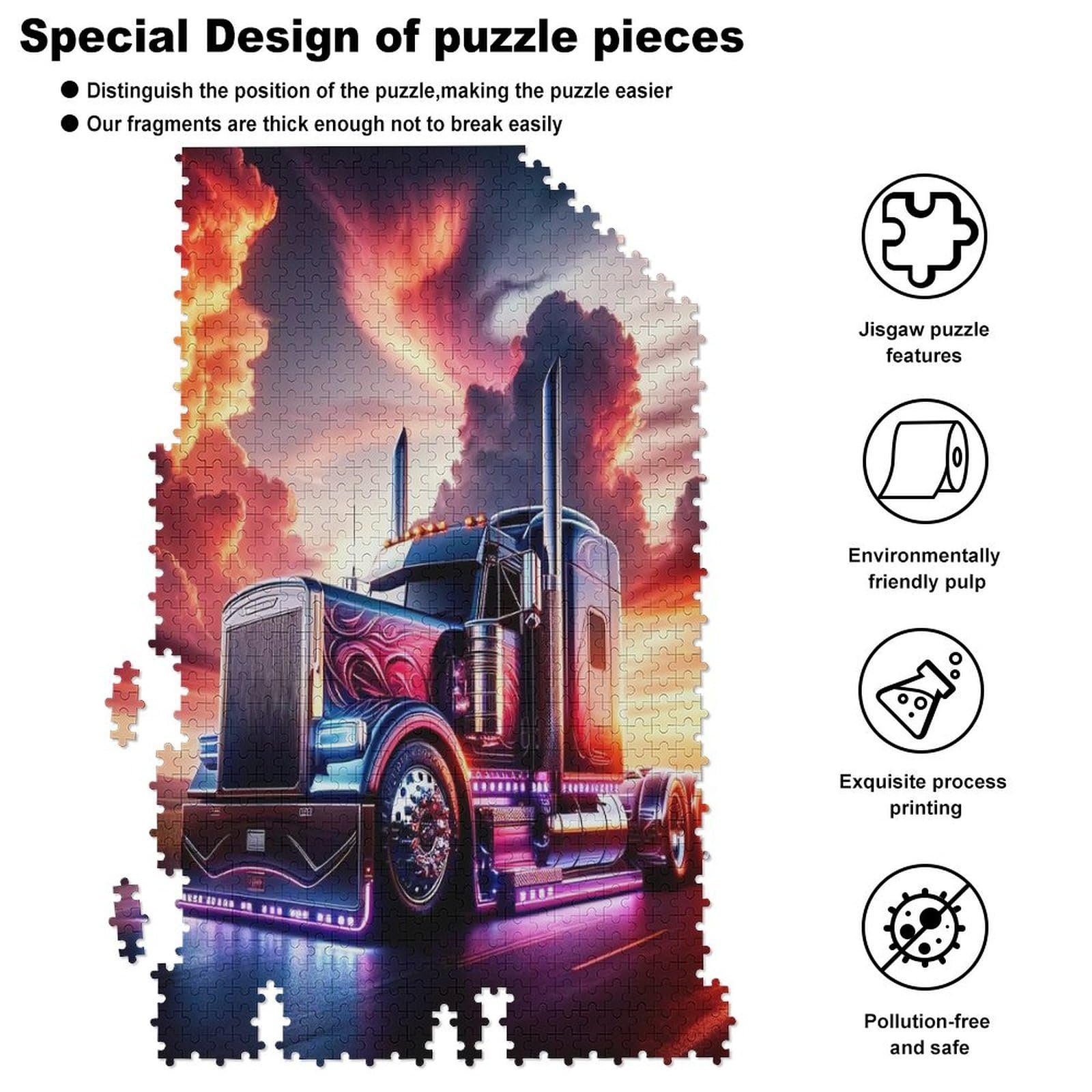 Дерев'яний пазл LKW 1000 деталей 78×53 см, фото №5