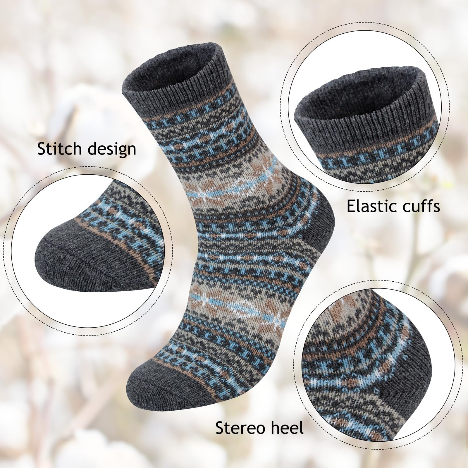 Термошкарпетки Жіночі Вовняні 5 пар, фото №4