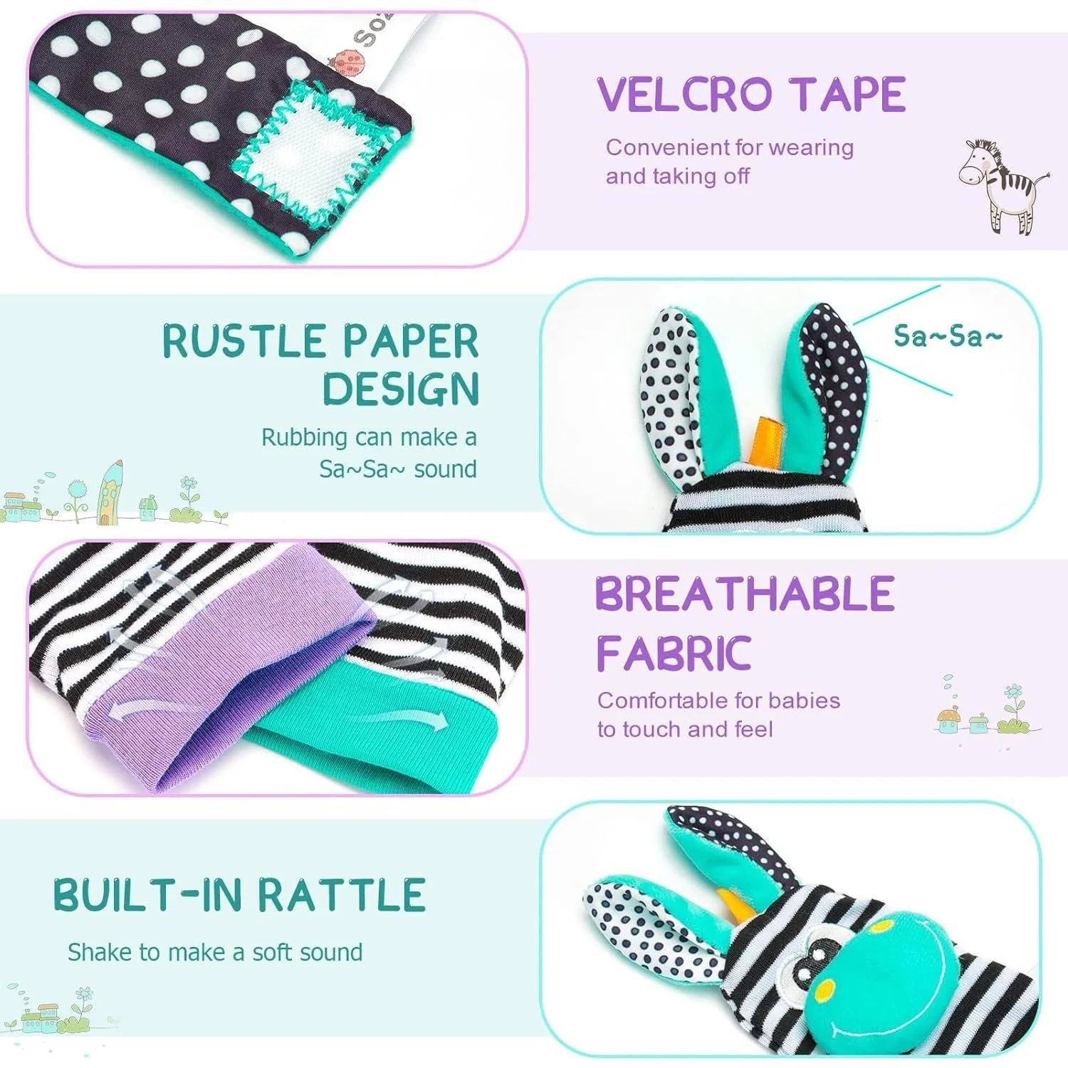 Сенсорные носки Maxentico для детей, игрушки для раннего обучения, фото №3