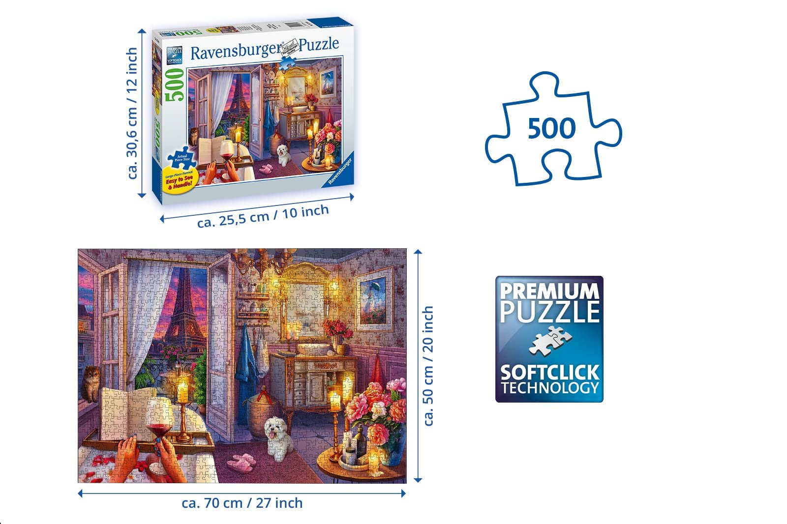 Пазл Ravensburger Gold Edition In the Bath 500 элементов, фото №4