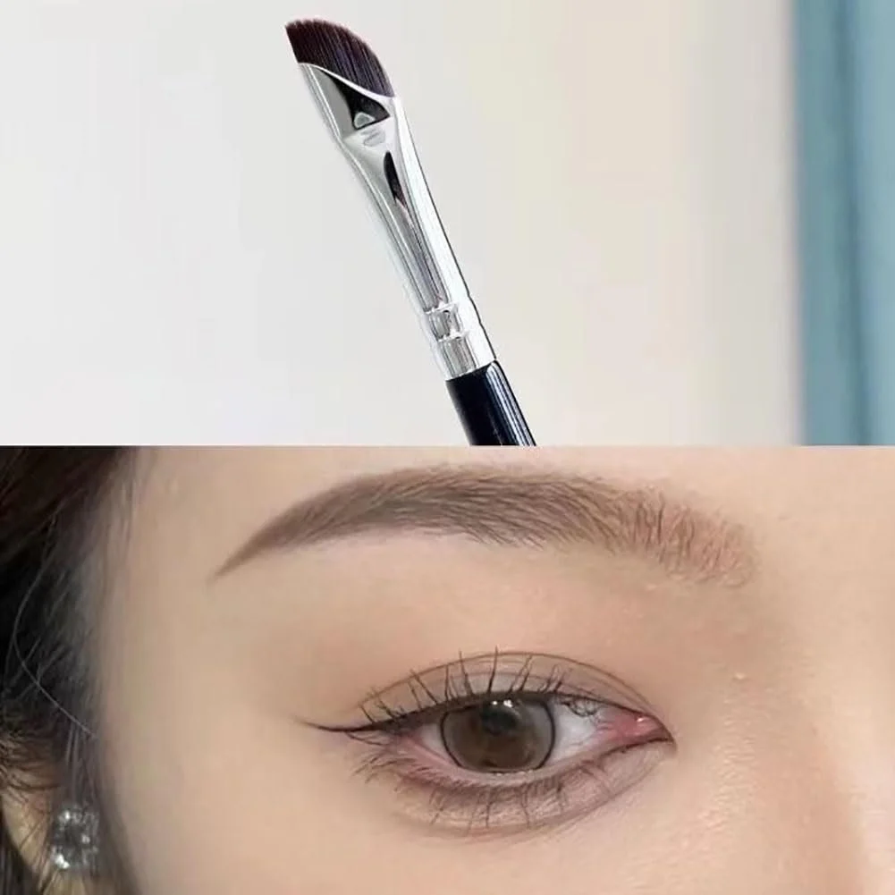 Пензлі для підводки очей FSSTUD, набір 10 штук, скошений, фото №4