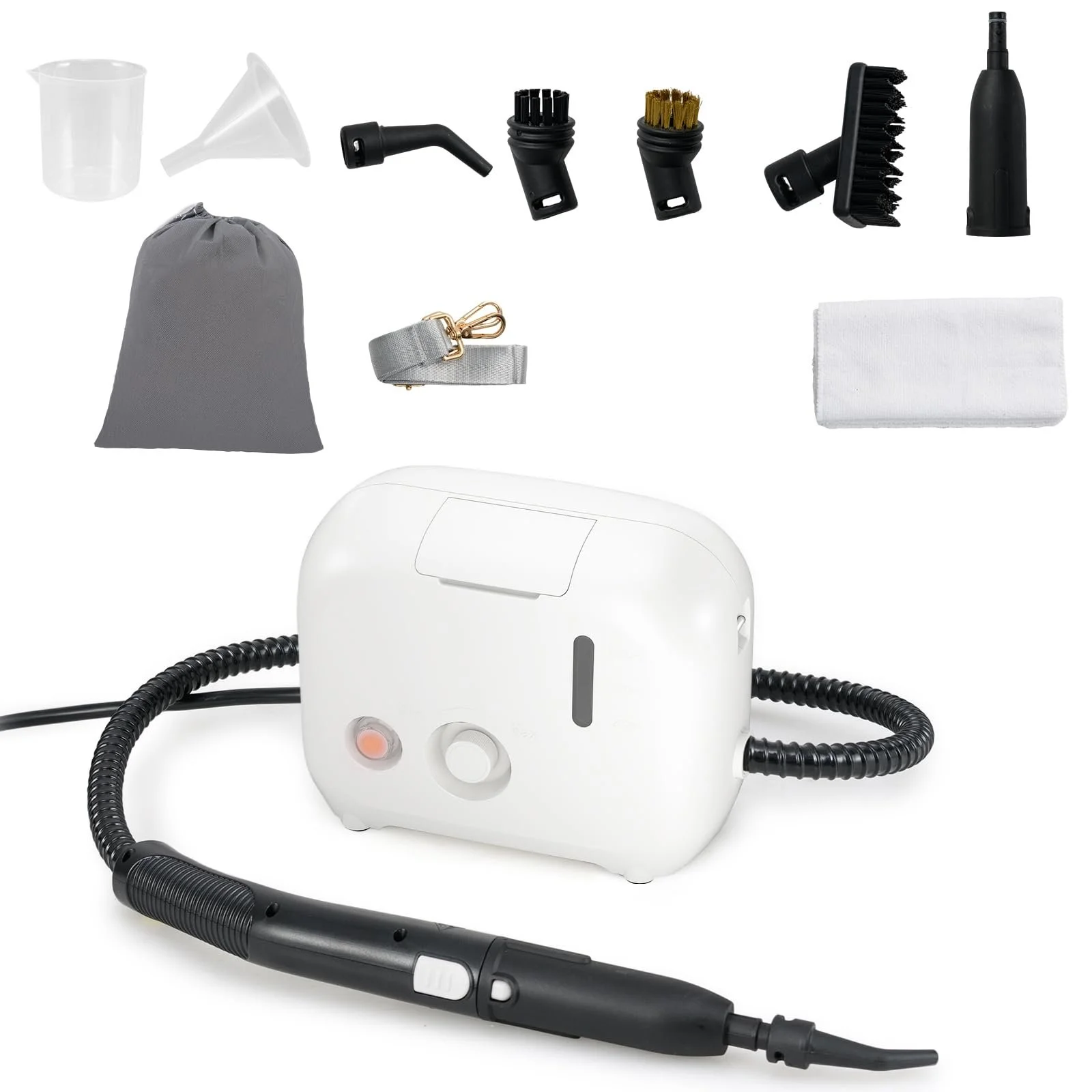 Ручной пароочиститель SOARS 11 аксессуаров 3 бар 180°C 1500 Вт 1 л Белый, фото №1