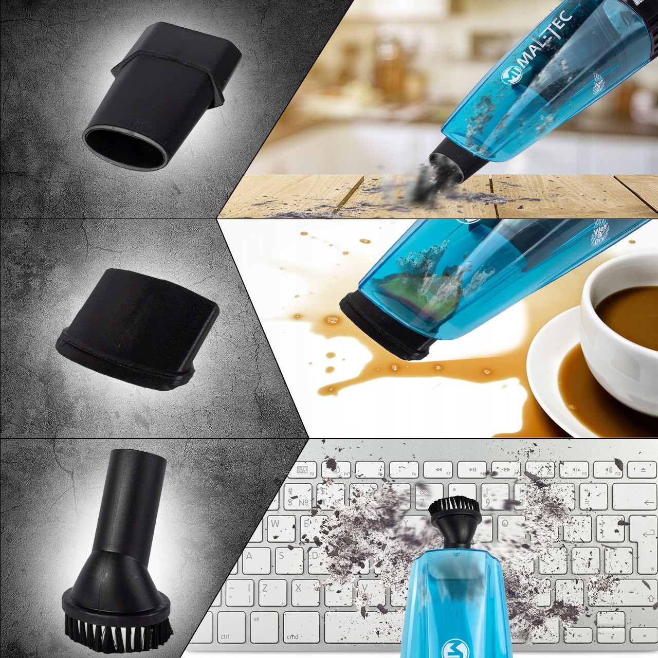 Ручной автомобильный пылесос TURBO CYCLONE Wet&Dry 500 12in1, фото №8