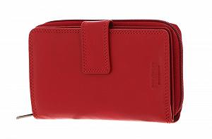 Кошелек Женский mano Donna Giulia Кожаный 10.5 см, красный, Элегантный - Фото 1