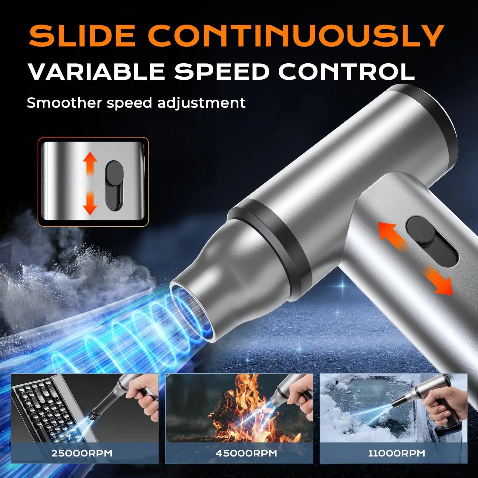 Електрична повітродувка Eicnr Безщіткова 110,000 RPM Плавне регулювання швидкості, фото №4 Електрична повітродувка Eicnr Безщіткова 110,000 RPM Плавне регулювання швидкості, фото №4