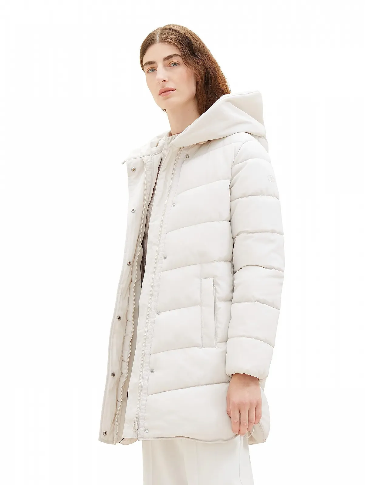 Женское стеганое пальто TOM TAILOR с капюшоном, фото №7